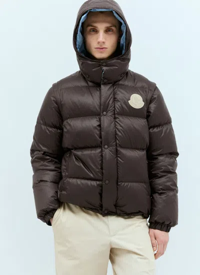Moncler Cyclone 2-in-1 Down Jacket In Brown