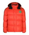Moncler Orange Logo Patch Jacket In Orange