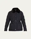 Moncler Cygne Faux Fur-trimmed Down Jacket
