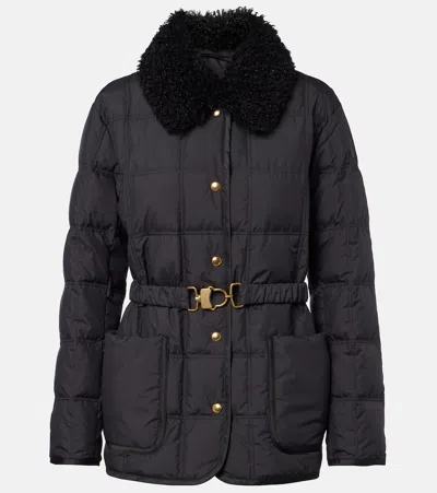 Moncler Cygnes Down Jacket In Blue