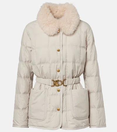 Moncler Cygnes Down Jacket In White