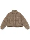 Moncler Cytinelle 2-in-1 Tweed Down Jacket In Beige In Brown
