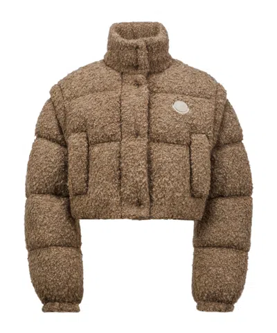 Moncler Doudoune En Tweed 2-en-1 Cytinelle In Brown