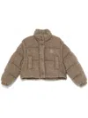 Moncler Cytinelle 2-in-1 Tweed Down Jacket In Beige In Brown