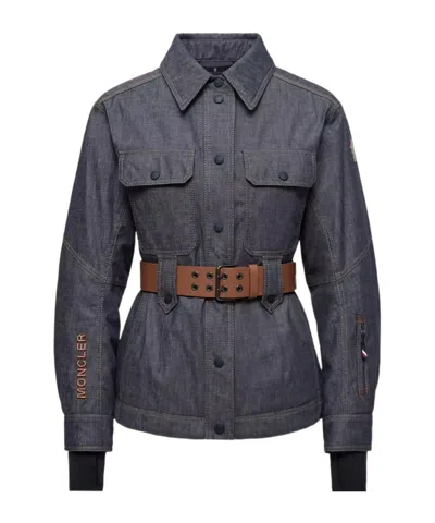 Moncler Daintree Hooded Down Ski Jacket In Gold