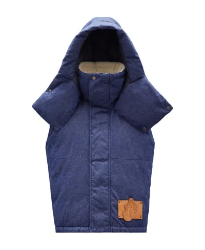 Moncler Dalby Denim Gilet In Blue