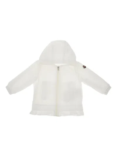 Moncler Kids' Dana Hooded Zip-up Jacket In White