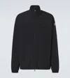 Moncler Danby High Collar Jacket Zipped Pocket In Blue