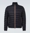 Moncler Daniel Short Down Jacket Black In Blue