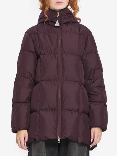 Moncler Darbon Puffer Jacket In Burgundy