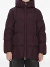 Moncler Darbon Oversized Hooded Down Jacket In Red