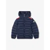Moncler Dark Blue Donvar Logo-patch Shell-down Jacket In Dark Blue