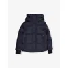 Moncler Dark Blue Kasanka Padded Shell-down Jacket 6-14 In Blue
