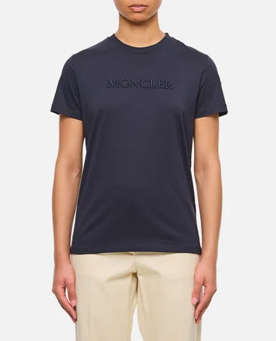 MONCLER DARK BLUE LOGO T-SHIRT