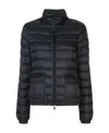 Moncler Dark Blue Stand-neck Down Jacket In Blue