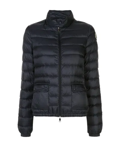 Moncler Dark Blue Stand-neck Down Jacket