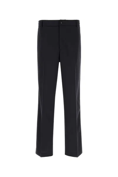 Moncler Dark Blue Stretch Wool Blend Pant In Pink