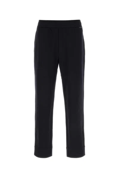Moncler Dark Blue Track Pants In Black