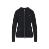 Moncler Textured Knit And Quilted Virgin Wool Jacket In Black