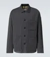 Moncler Wool-blend And Down Overshirt In Dark Gray Melange