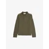 Moncler Dark Green Logo-patch Cotton Piqué Polo Shirt 4- In Green