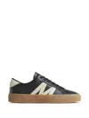 Moncler Dark Grey Low-top Sneakers In Dark Grey