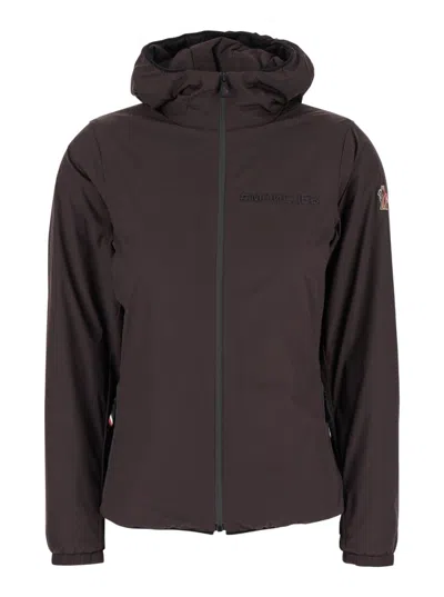 MONCLER DARK PURPLE PATCH LOGO JACKET