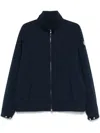 Moncler Zip Up Cardigan In Blue