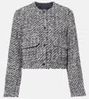 Moncler Dauphin Quilted Shell-paneled Cotton-blend Tweed Down Jacket In Multicoloured