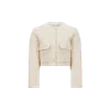 Moncler Dauphin Tweed Short Down Jacket White In White