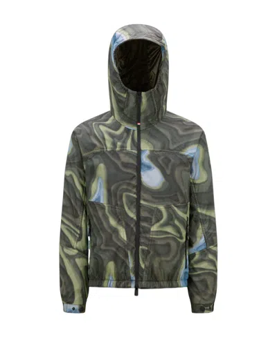 Moncler Day Namic Abstract-print Bomber Jacket In Multicolor