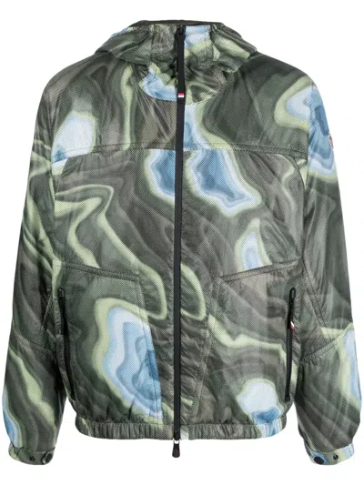 MONCLER DAY NAMIC ABSTRACT-PRINT BOMBER JACKET
