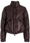 Moncler Day-namic Julier Quilted Nylon Jacket In Burgundy