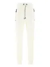 Moncler Day-namic Logo Embroidered Pants In Beige