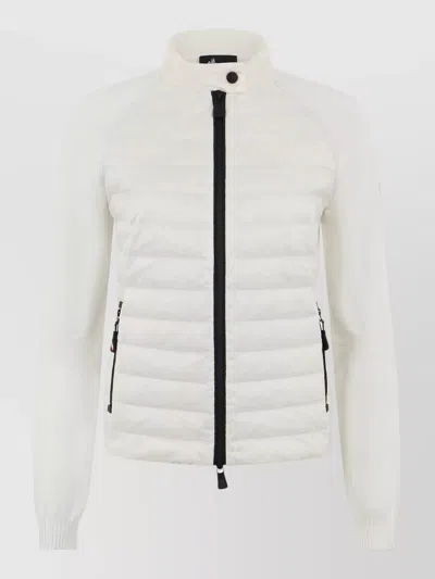 Moncler Day Namic Padded High Collar Jacket In White