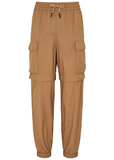 Moncler Day-namic Shell Cargo Trousers In Brown