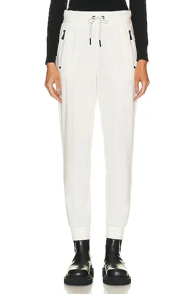 Moncler Drawstring-waistband Cotton Track Pants In White