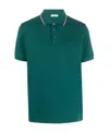 Moncler Debossed-logo Polo Shirt In Green