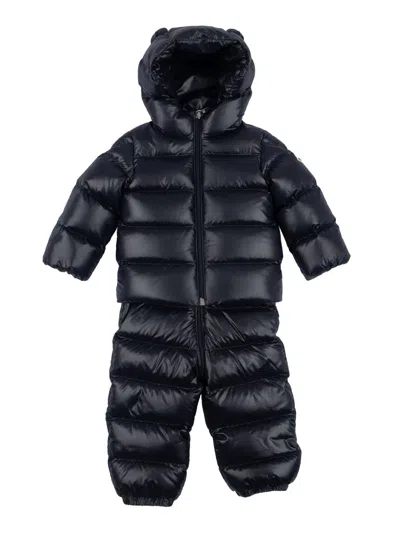 Moncler Babies' Deidre Woven Clothing Ensemble In Blue
