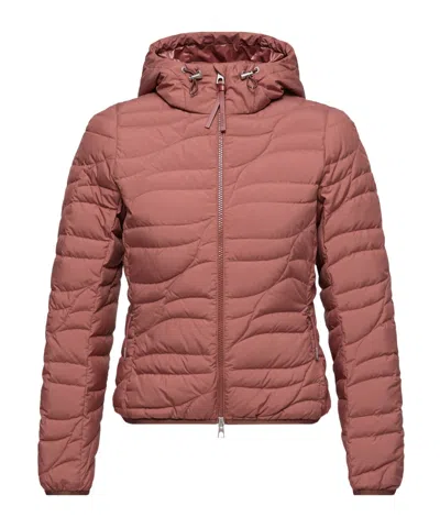 Moncler Delebiao Hooded Short Down Jacket In Neutral