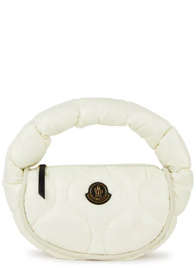 Moncler Delilah Quilted Shell Shoulder Bag In Ivory