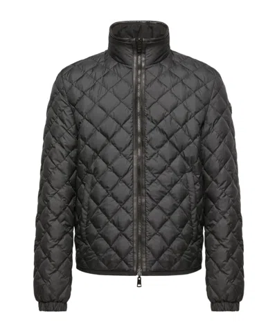 Moncler Delviane Reversible Diamond-quilted Down Jacket In Black