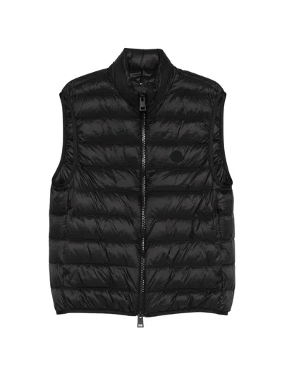 Moncler Deneb Polyamide Down Vest In Black