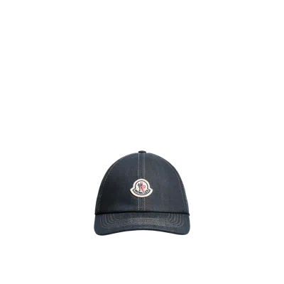Moncler Denim Baseball Cap, Men, Blue, Size: One Size In Black