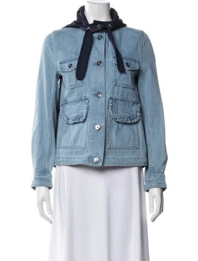 Pre-owned Moncler Denim Jacket In Blue