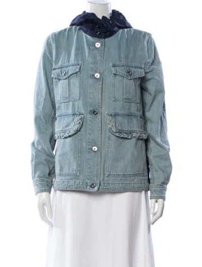 Pre-owned Moncler Denim Jacket In Blue