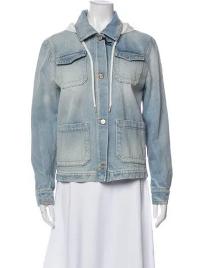 Pre-owned Moncler Denim Jacket W/ Tags In Blue