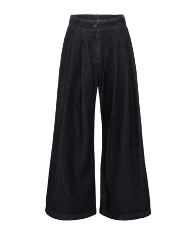 Moncler Denim Pants In Black