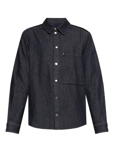 Moncler Denim Shirt In Blue