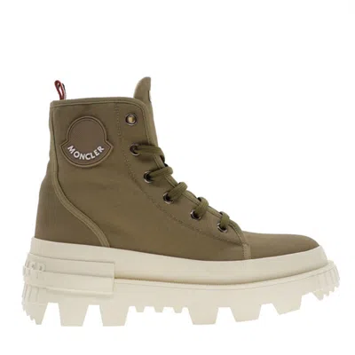 Pre-owned Moncler Desertyx Combat Military Boots Size 43 / 10 Us In Green